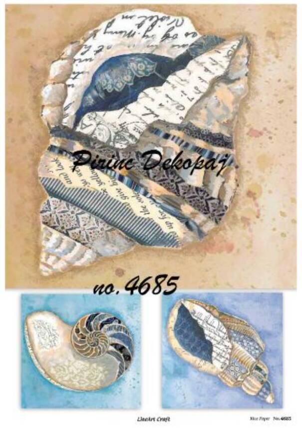 Deniz Kabuğu Desenli Pirinç Dekopaj Model : 4685 - 1