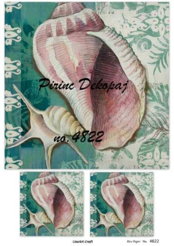 Deniz Kabuğu Desenli Pirinç Dekopaj Model : 4822 - 1