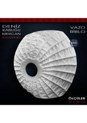 Deniz Kabuğu Mercan Biblo ve Vazo (30x26 cm) Ham Polyester - Tual Hobi Sanat
