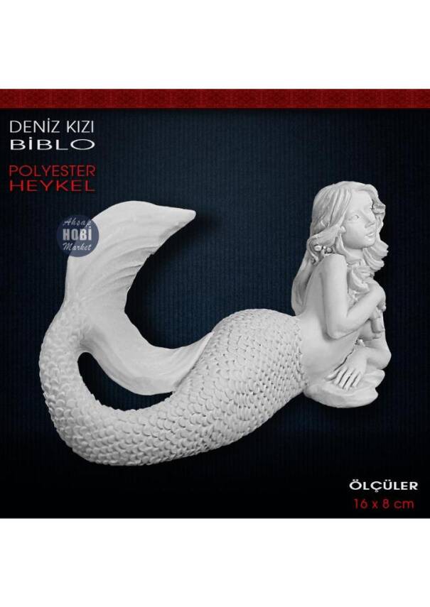 Deniz Kızı Biblo (16x8 cm) Ham Polyester - 2