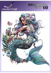 Deniz Kızı Desenli Kumaş Transfer Kağıdı LNT-K172 (20x20 cm) - Line Art
