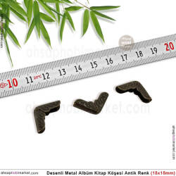 Desenli Albüm Kitap Köşe Koruyucu Küçük (20 Adet) Antik Altın - Tual Hobi Sanat (1)