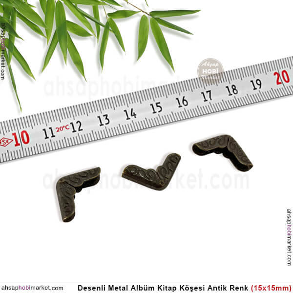 Desenli Albüm Kitap Köşe Koruyucu Küçük (20 Adet) Antik Altın - 2