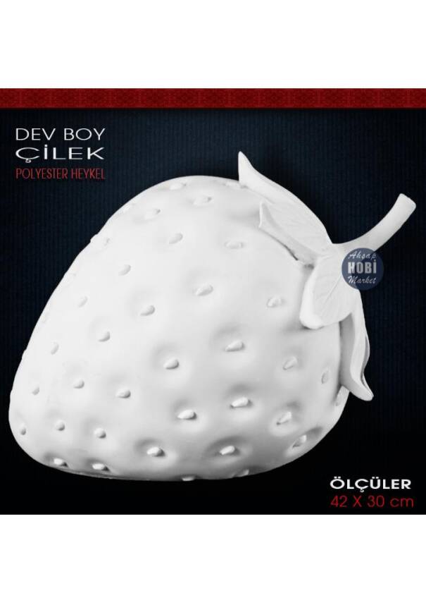 Dev Çilek Biblo Heykeli (42x30 cm) Ham Polyester - 2