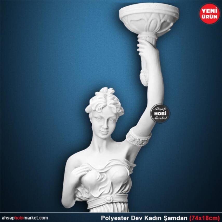 Dev Kadın Şamdan Mumluk (74x18 cm) Sadece Mağaza Satışı - 3