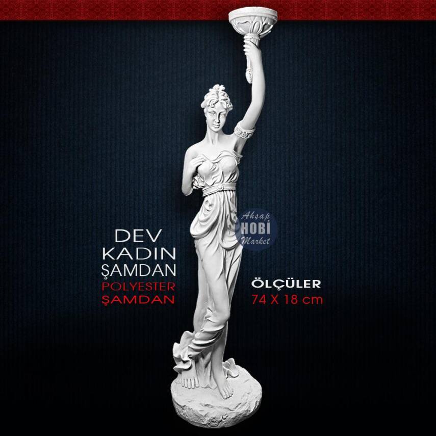 Dev Kadın Şamdan Mumluk (74x18 cm) Sadece Mağaza Satışı - 1