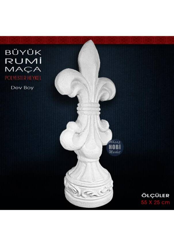 Dev Maça Rumi Heykeli (55x25 cm) Ham Polyester - 2