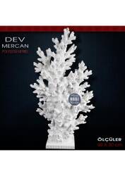 Dev Mercan Heykeli (60x30 cm) Ham Polyester - Tual Hobi Sanat