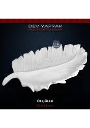 Dev Yaprak Tabak (52x29cm) Ham Polyester 2,5 kg - Tual Hobi Sanat