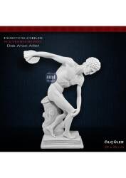 Disk Atan Atlet Discolobus Heykeli (29x20cm) Ham Polyester - Tual Hobi Sanat