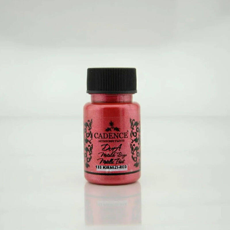 Dora Sedefli Metalik 133 Kırmızı Renk 50 ml - 1