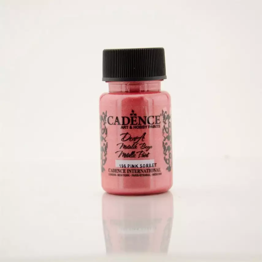 Dora Sedefli Metalik 196 Pembe Şerbet 50 ml - 1