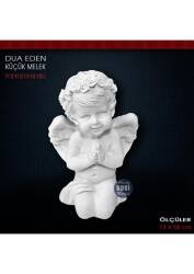 Dua Eden Küçük Melek Biblo (13x8 cm) Ham Polyester - Tual Hobi Sanat