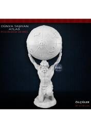 Dünya Taşıyan Atlas Heykeli (31x15cm) Ham Polyester - Tual Hobi Sanat (1)