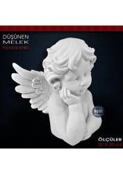 Düşünen Melek Heykeli (20x20 cm) Ham Polyester - Tual Hobi Sanat (1)