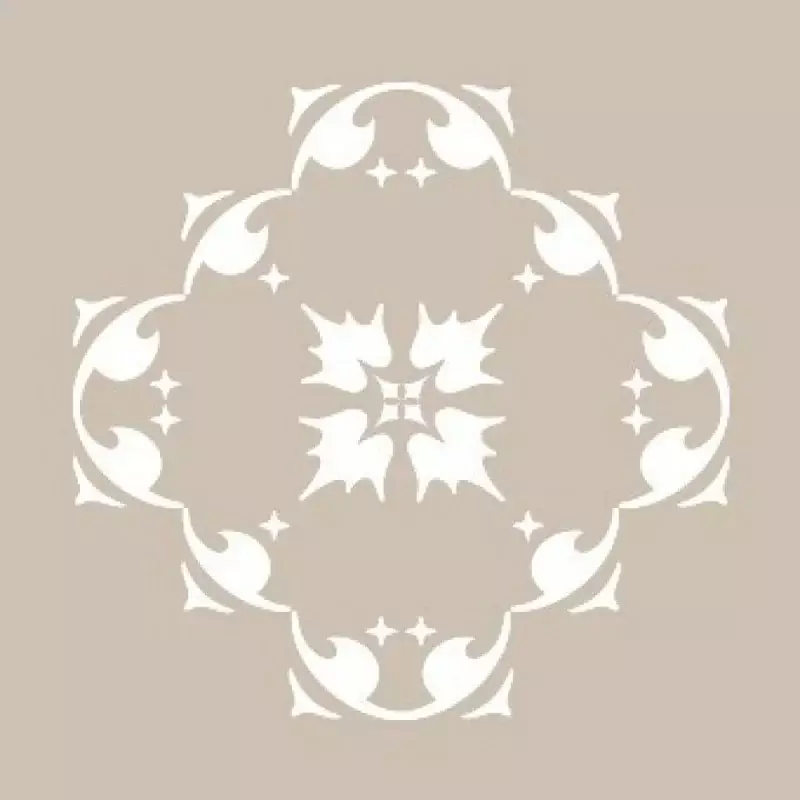 Ebru Desen Motifli Kare Stencil Şablon KA01 - 1