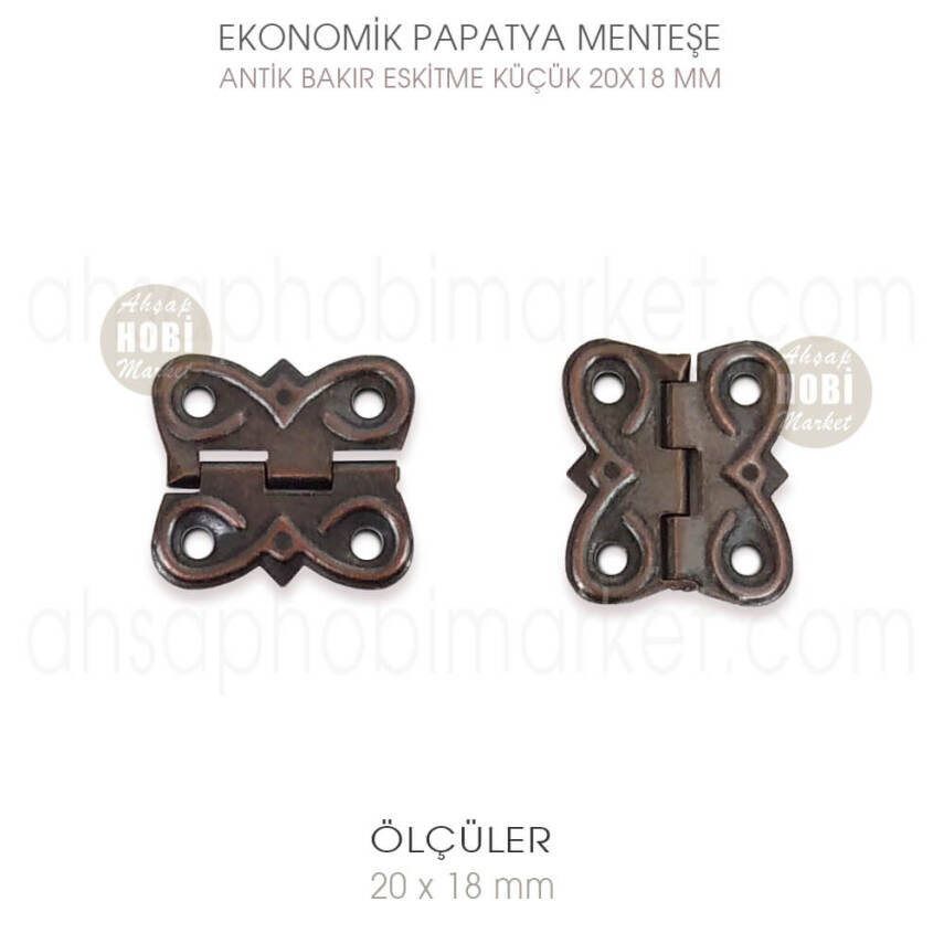 Ekonomik Papatya Menteşe Antik Küçük Boy (20x18 mm) - 1