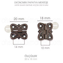 Ekonomik Papatya Menteşe Antik Küçük Boy (20x18 mm) - Tual Hobi Sanat (1)