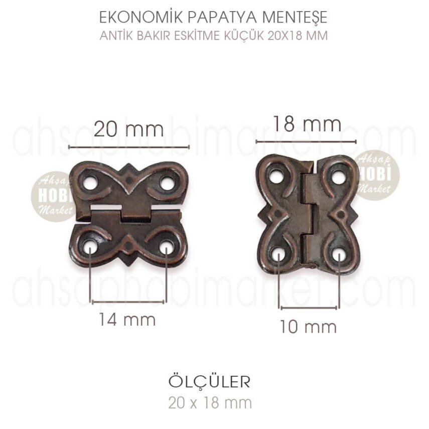 Ekonomik Papatya Menteşe Antik Küçük Boy (20x18 mm) - 2