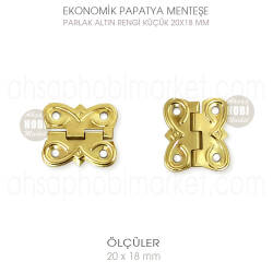 Ekonomik Papatya Menteşe Gold Küçük Boy (20x18 mm) - Tual Hobi Sanat