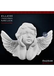 Elleri Yanaklarında Melek Heykeli (28x20 cm) Ham Polyester - Tual Hobi Sanat