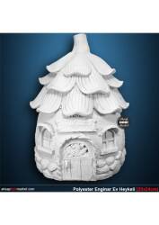 Enginar Çilek Ev Heykeli (34x24 cm) Ham Polyester - Tual Hobi Sanat (1)