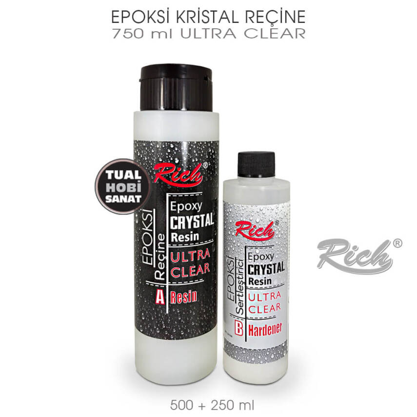 Epoksi Kristal Reçine Rich Ultra Clear 750 ml - 2