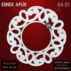 Esnek Aplik EA 01 Tamamlayıcı Obje (16x16 cm) Büyük Boy - Tual Hobi Craft İst