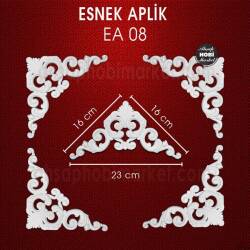 Esnek Aplik EA 08 Tamamlayıcı Obje (23x16 cm) Köşelere Uygun - Tual Hobi Craft İst