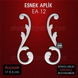 Esnek Aplik EA 12 Tamamlayıcı Obje (17x6 cm) 2 Parça - Tual Hobi Craft İst (1)