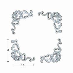 Esnek Aplik EA 68 Köşe Tamamlayıcı Obje (6x6,5 cm) 4 Adet - Tual Hobi Craft İst