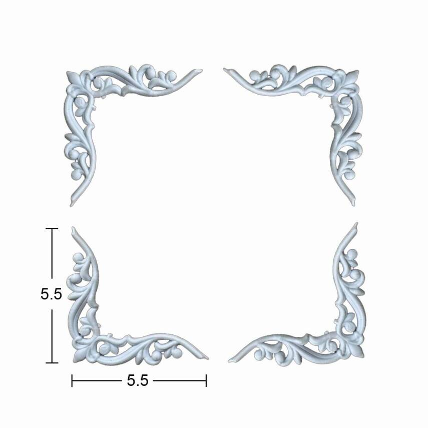 Esnek Aplik EA 69 Köşe Tamamlayıcı Obje (5,5x5,5 cm) 4 Adet - 1