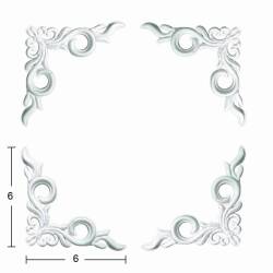 Esnek Aplik EA 70 Köşe Tamamlayıcı Obje (5,5x5,5 cm) 4 Adet - Tual Hobi Craft İst