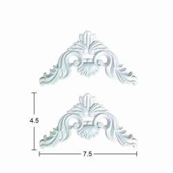 Esnek Aplik EA 71 Köşe Tamamlayıcı Obje (4,5x7,5 cm) 2 Adet - Tual Hobi Craft İst