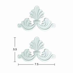 Esnek Aplik EA 73 Köşe Tamamlayıcı Obje (5,5x7,5 cm) 2 Adet - Tual Hobi Craft İst