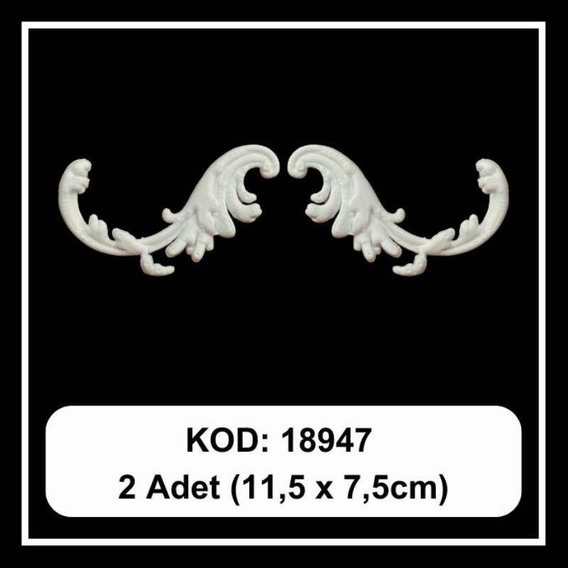 Esnek Aplik ESN 18929 Tamamlayıcı Obje ( 11 x7,5 cm) 2 Adet - 1