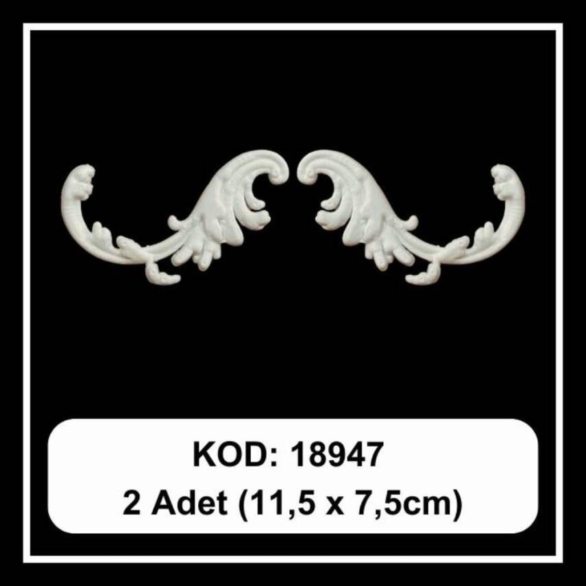 Esnek Aplik ESN 18947 Tamamlayıcı Obje ( 11,5x7,5 cm) 2 Adet - 1
