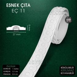 Esnek Çıta EÇ 11 (2,7X0,5 cm) Esnek Mobilya Çıtası (1 Metre) - Tual Hobi Craft İst