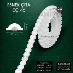 Esnek Çıta EÇ 46 (15X8 mm) Esnek Boncuk Çıta Kalın (1 Metre) - Tual Hobi Craft İst