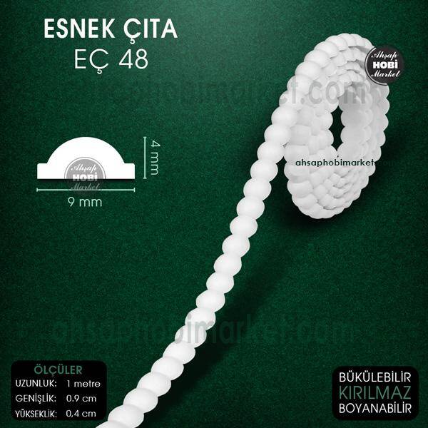 Esnek Çıta EÇ 48 (9X4 mm) Esnek Boncuk Çıta İnce (1 Metre) - 1