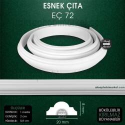 Esnek Çıta EÇ 72 (2X0,8 cm) Esnek Mobilya Çıtası (1 Metre) - Tual Hobi Craft İst