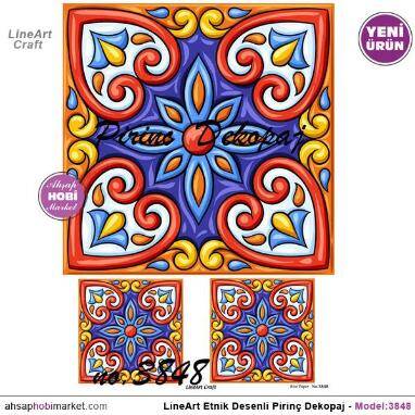 Etnik Desenli Pirinç Dekopaj Model : 3848 - 1