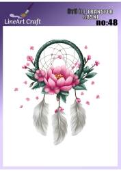 Etnik Düş Kapanı Desenli Kumaş Transfer Kağıdı LNT-K048 (20x20 cm) - Line Art