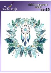 Etnik Düş Kapanı Desenli Kumaş Transfer Kağıdı LNT-K049 (20x20 cm) - Line Art