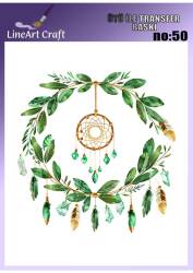 Etnik Düş Kapanı Desenli Kumaş Transfer Kağıdı LNT-K050 (20x20 cm) - Line Art