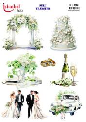 Evlilik Temalı Sulu Transfer Kağıdı STI-490 - Tual Hobi Craft Ist