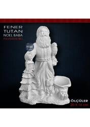 Fener Tutan Noel Baba Biblo (20x14 cm) Ham Polyester - Tual Hobi Sanat