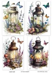 Fener ve Kelebek Desenli Pirinç Dekopaj Model : 6103 - Line Art