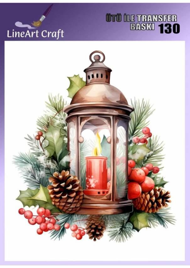 Fenerli Desenli Kumaş Transfer Kağıdı LNT-K130 (20x20 cm) - 1