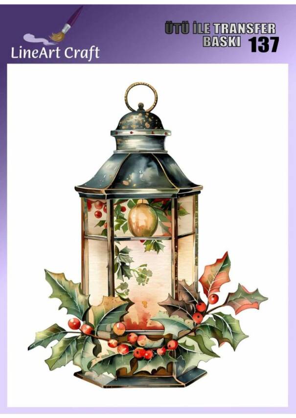 Fenerli Desenli Kumaş Transfer Kağıdı LNT-K137 (20x20 cm) - 1